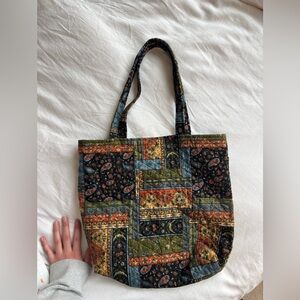 Handmade Quilted Paisley Tote Bag!